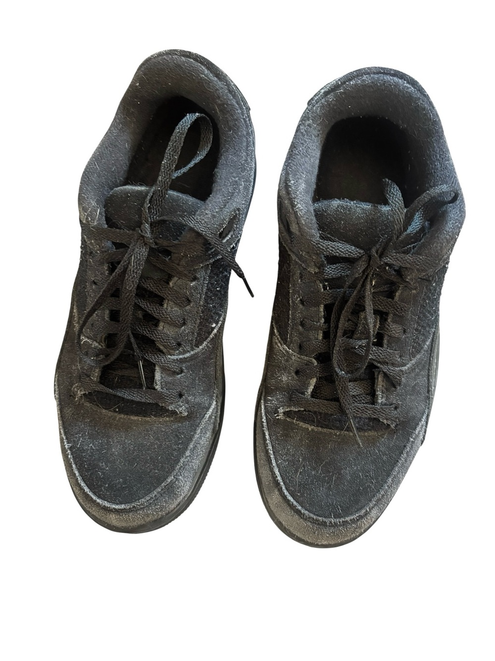 Jordan Casual Basketball Sneakers Black Lace-Up Suede
